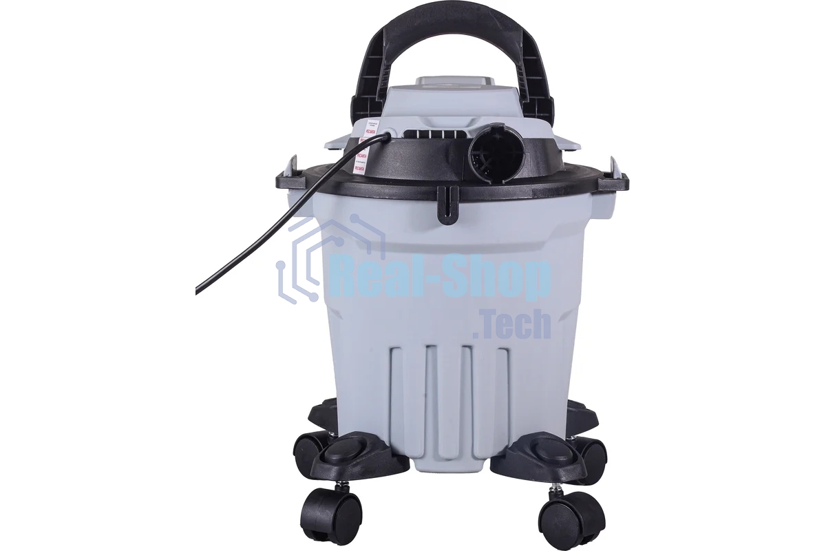 Строительный пылесос Ресанта ПС-1400/15 серый, 1400 Вт, уборка сухая/влажная/выдув, пылесборник бак/мешок, 15 л