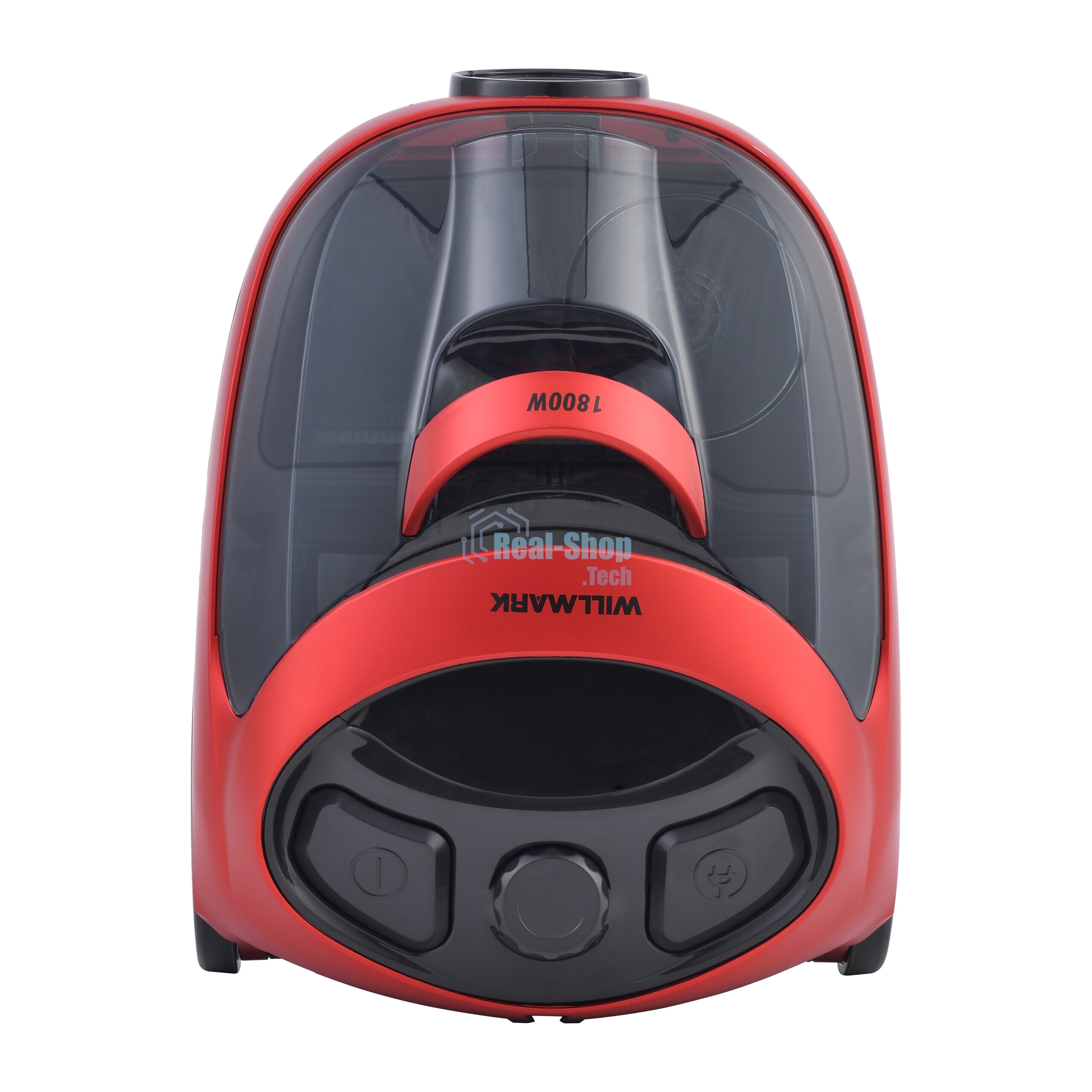 Пылесос Willmark VC-2255CYM красный, 380/1800 Вт, уборка сухая, пылесборник контейнер циклонного типа, 1.5 л