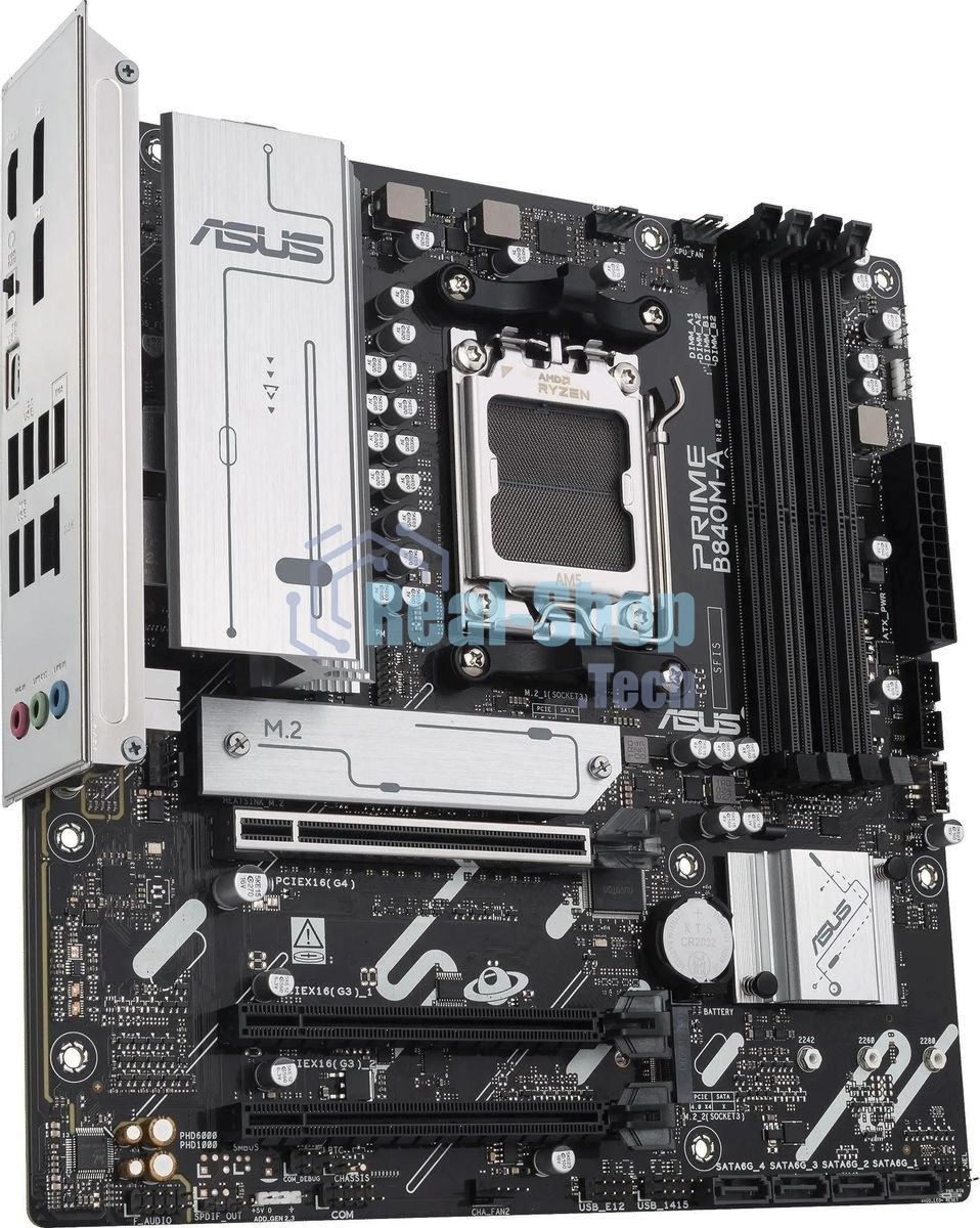 Материнская плата ASUS PRIME B840M-A-CSM, AM5, AMD B840, 4xDDR5, 4xSATA, 3xM.2, 1xPCI-E 4.0 x16, 2xPCI-E 3.0 x16, 1xRealtek 2.5Gb LAN, 2xUSB-A 10Gbps, 1xUSB-C 5Gbps, 4xUSB-A 2.0, 3x3.5 мм, 7.1, micro-ATX