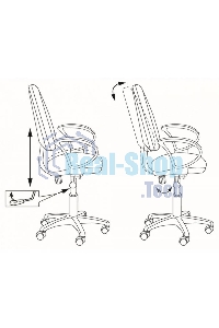 Кресло компьютерное Бюрократ CH-1300/T-15-21 черный Престиж+