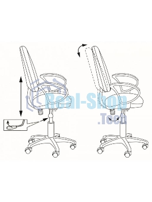 Кресло Бюрократ CH-1300/T-15-21 черный, экокожа, 120 кг, механизм качания