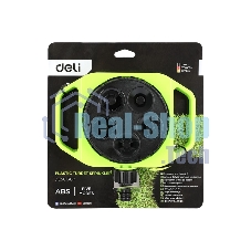 Дождеватель-разбрызгиватель круговой 5-ти позиционный Deli DL581300 5 режимов распыления, площадь орошения до 310кв.м, диаметр шланга 3/4