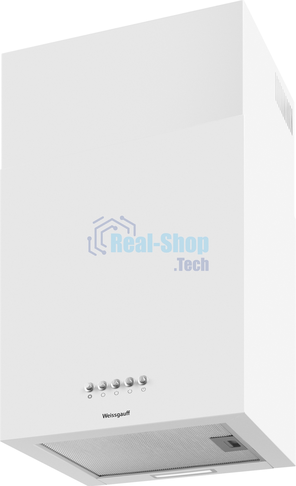 Вытяжка пристенная цилиндрическая Weissgauff Box 40 PB белый, 40 см, 900 куб. м/ч, 58 дБ