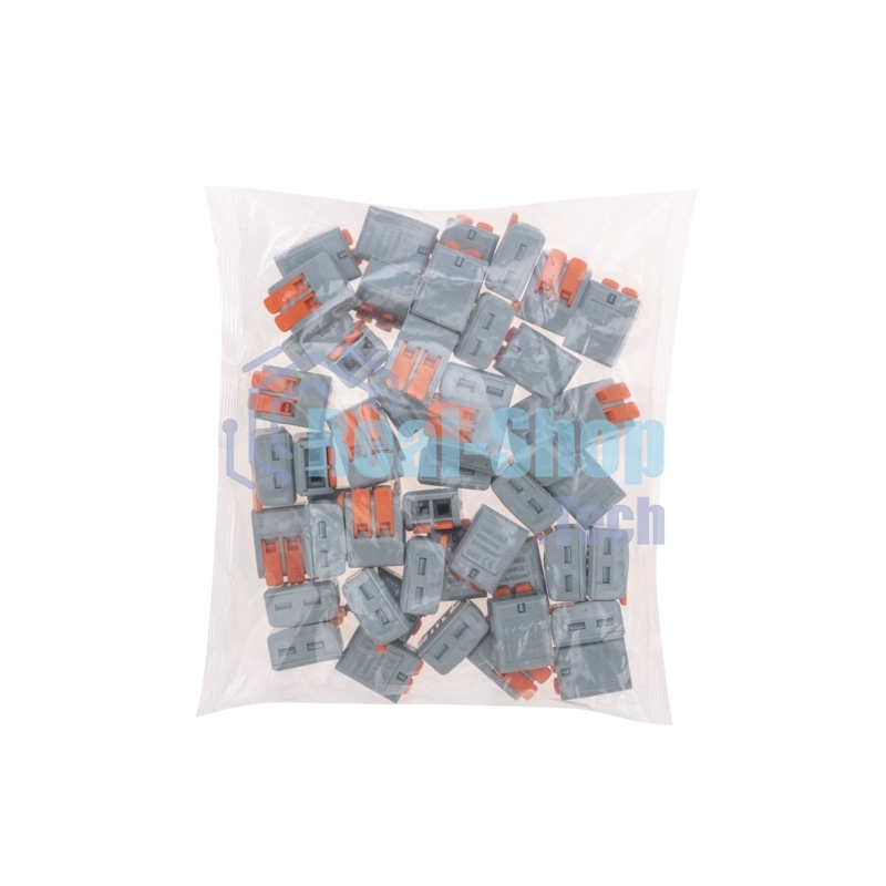 Универсальная клемма Rexant СМК 222-612/221-612, 2-проводная серая 0,5-4/6 мм² (50 шт/уп)