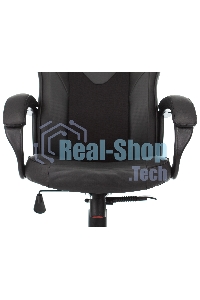 Кресло игровое Zombie GAME 17 черный, текстиль/эко.кожа, крестовина пластик