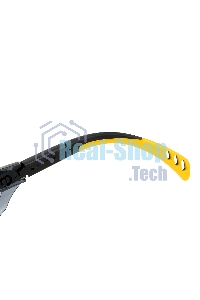 Очки защитные Denzel открытые, поликарбонатные, увеличенная дымчатая линза, регулируемые дужки