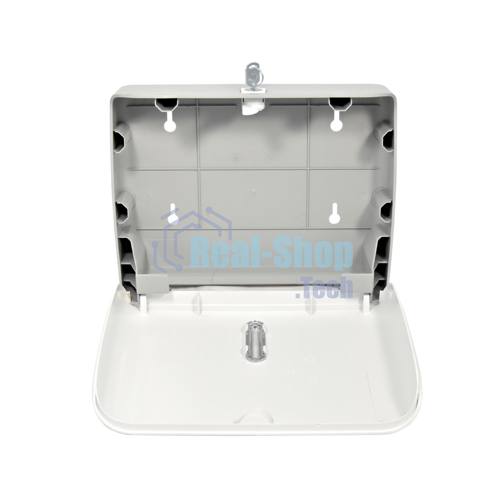 Диспенсер бумажных полотенец Puff-5145 белый, с замком, ABS-пластик