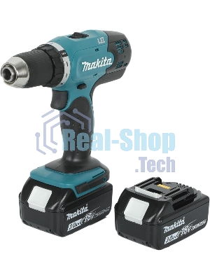 Дрель-шуруповерт Makita DDF453RFE, 18 В, 3 Ач, 42 Нм, щеточный