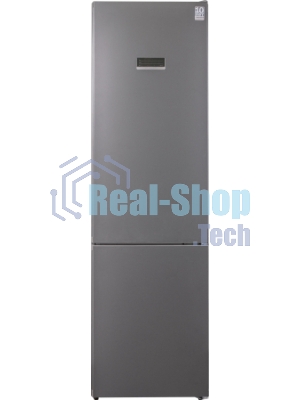Холодильник Weissgauff CBN2WB1C2 INVERTER тёмно-серый двухкамерный 280/108л морозилка снизу, No Frost
