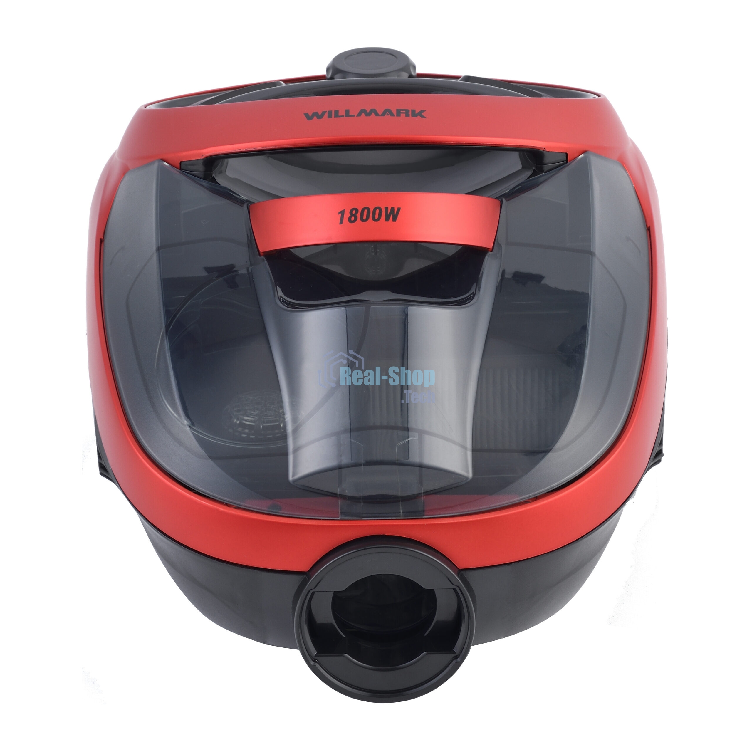 Пылесос Willmark VC-2255CYM красный, 380/1800 Вт, уборка сухая, пылесборник контейнер циклонного типа, 1.5 л