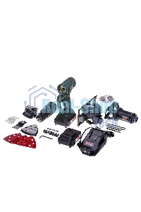 Профессиональный беспроводной мульти сет Klpro KLMS18-20 4в1 реноватор/уд шуруповерт/диск пила/лобзик (18В, Li-ion-2шт, 2.0А·ч,З/У, сумка + 20 аксес)