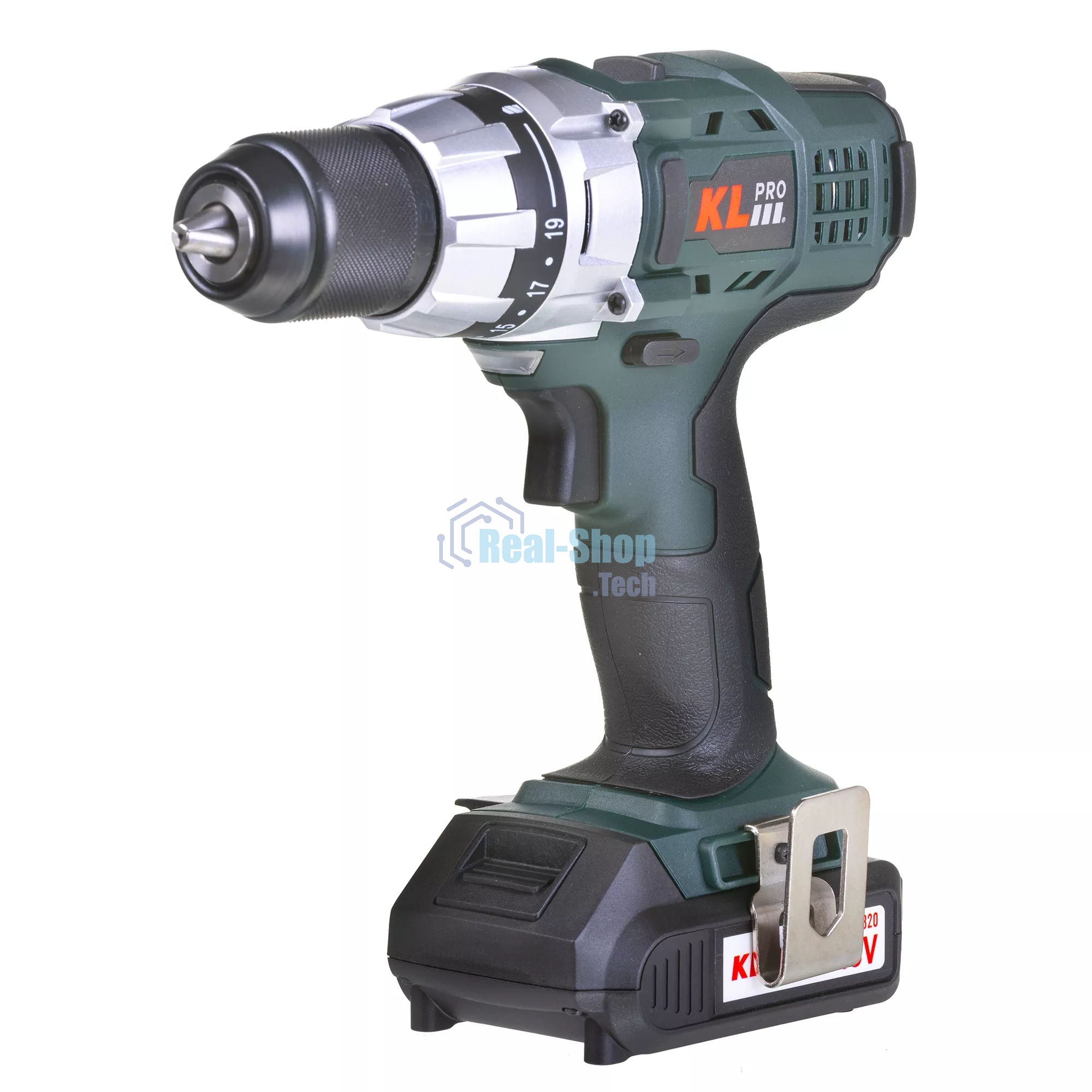 Профессиональный шуруповерт аккумуляторный Klpro KLNM18-20 (18В, Li-ion-2шт, 2.0А·ч, 40Нм, 2 скорости, подсветка, магнитная бита,З/У,в кейсе)