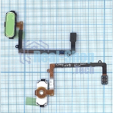 Кнопка HOME в сборе с механизмом и шлейфом для Samsung Galaxy S6 Edge SM-G925F, белый