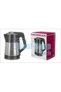 Чайник электрический BACKMAN BM-TEA 727 2,3 л, 2200 Вт, серебристый/черный