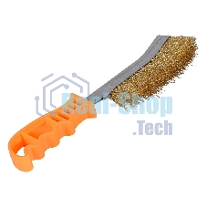 Щетка из латунированной стали с пластиковой ручкой 240мм Вихрь
