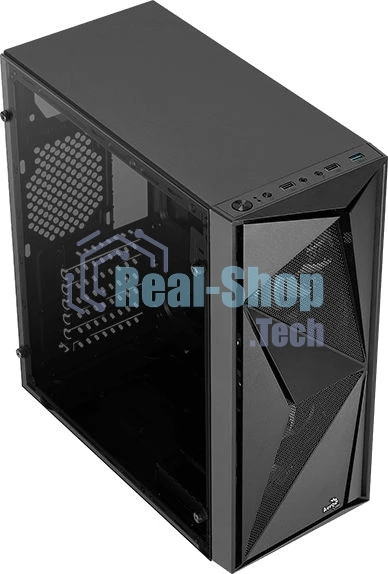 Компьютерный корпус Aerocool/Formula Glider Cosmo V1 без БП, ATX, боковое окно (закаленное стекло), черный