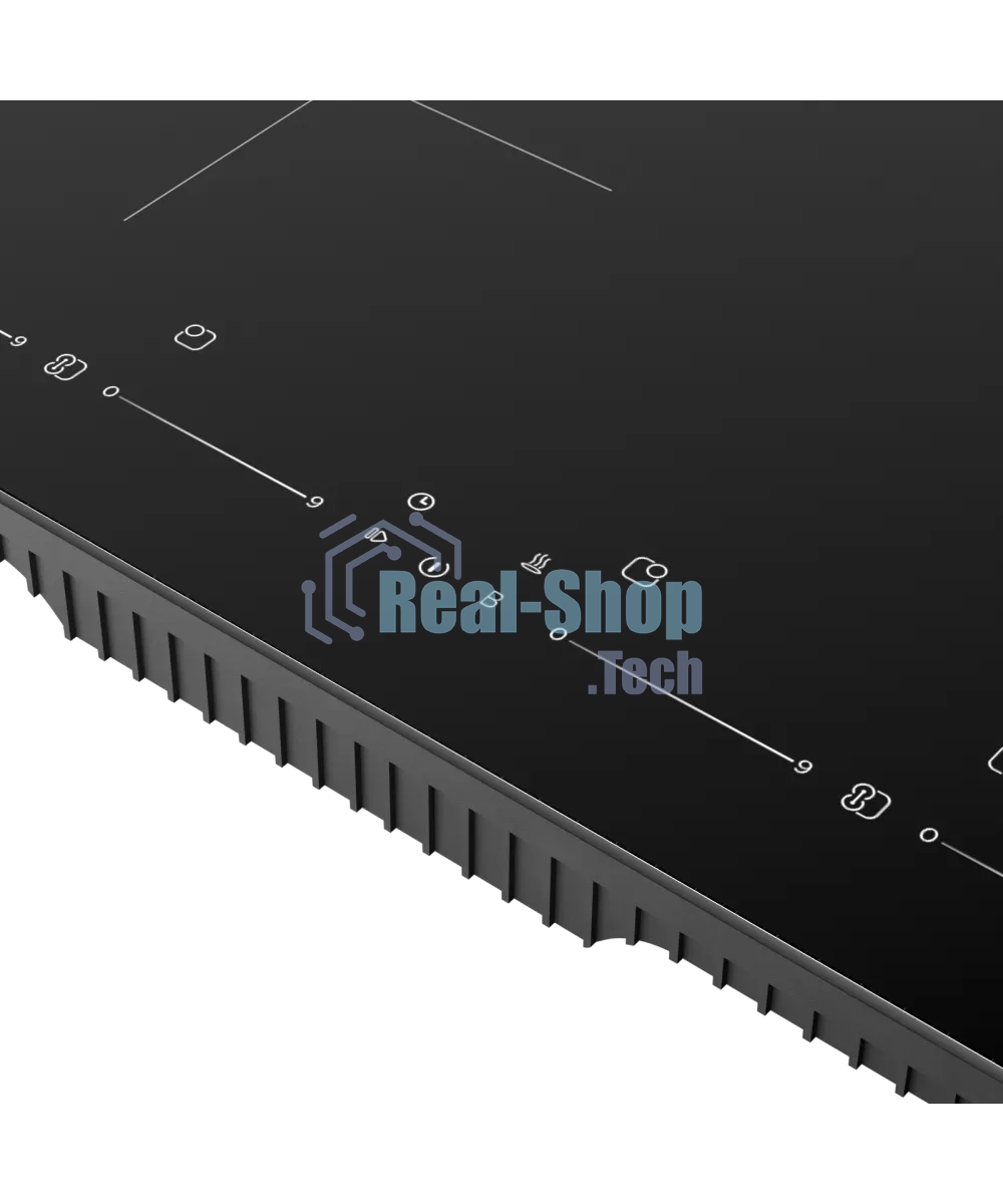 Индукционная варочная панель Kuppersberg ICI 624, индукция, High-Tech, 60 см, 9 уровней мощности, inverter, таймер, пауза, Booster, автоматическое отключение, Flexi-zone, поддержание тепла, слайдерное управление, черный