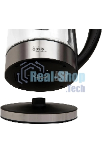 Чайник электрический OASIS K-7GS стальной+черный 1,7л. 2200Вт