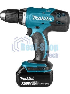 Дрель-шуруповерт Makita DDF453RFE, 18 В, 3 Ач, 42 Нм, щеточный