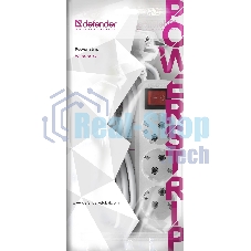 Удлинитель с заземлением Defender L330 16 А,1.5 м, заземление, выключатель