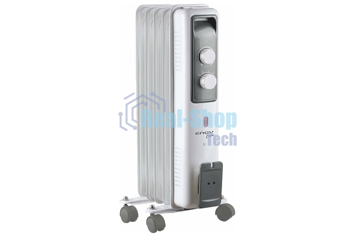 Обогреватель масляный ENGY EN-2605 Cube (5 секций) белый, 1000 Вт, 10 м2, термостат