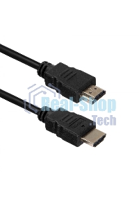 Кабель ACD-DHHM1-10B HDMI 1.4, Golden Plated,19m/19m, черный, 1м