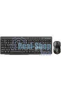 Комплект клавиатура + мышь Оклик S275W клав:черный мышь:черный USB беспроводная slim Multimedia (1993113)
