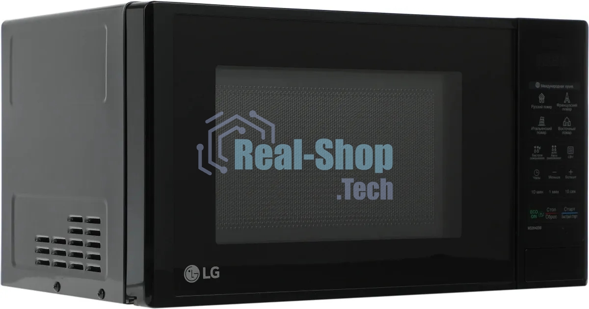 Микроволновая печь LG MS2042DB черный, 20 л, 700 Вт, переключатели - сенсор