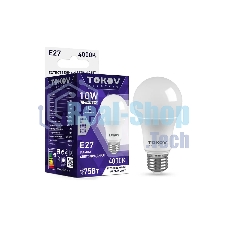 Лампа светодиодная TOKOV ELECTRIC 10 Вт А60 4000К Е27 176-264В Лампа светодиодная TOKOV ELECTRIC 10 Вт А60 4000К Е27 176-264В