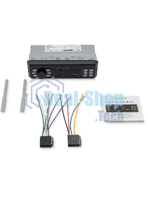 Автомагнитола Digma MCP-225B, 1 DIN, Bluetooth, USB Type-A, AUX