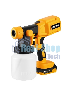 Краскопульт электрический аккумуляторный DEKO SG20DK, 20В, 800 мл, 1x3.0А·ч 083-1133