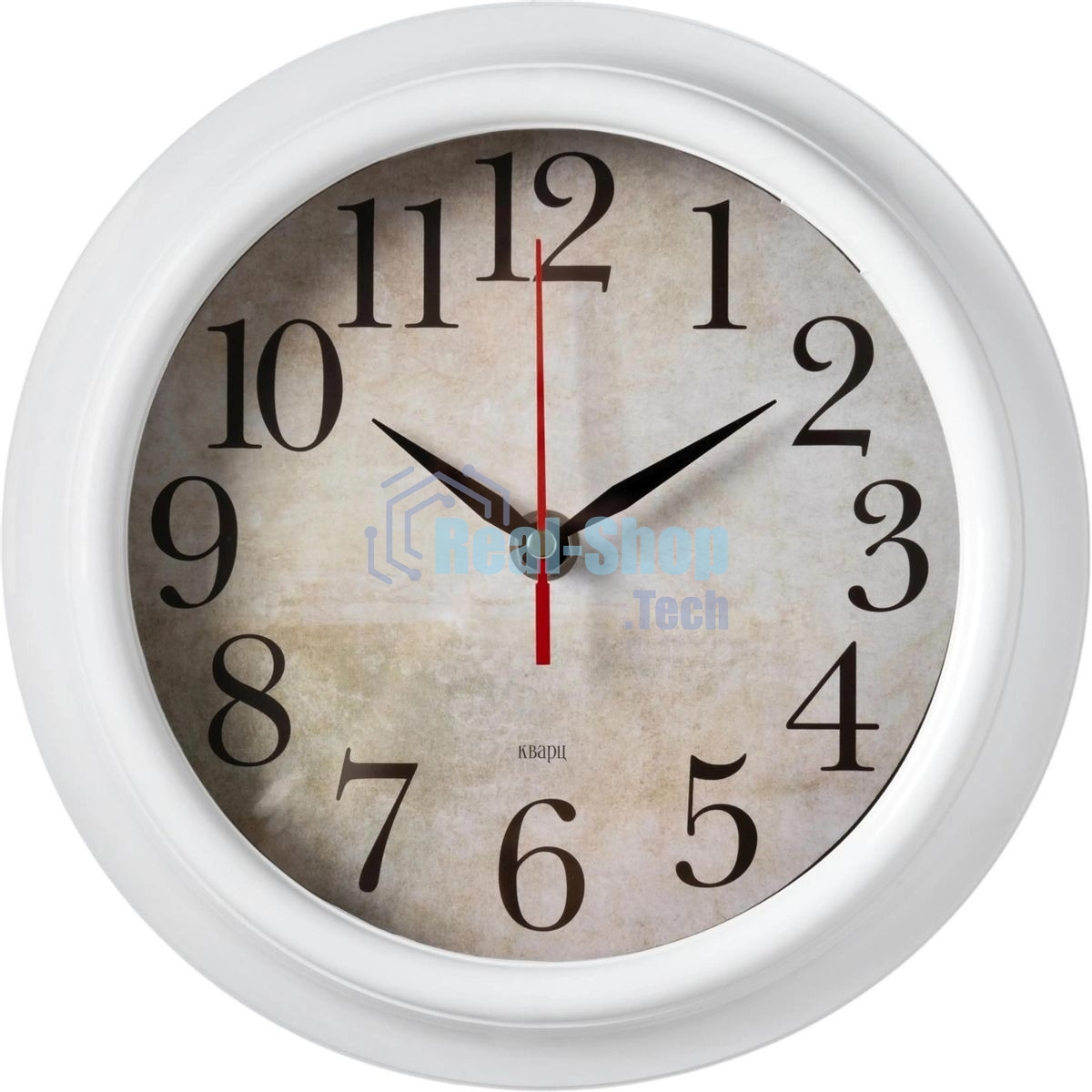 Часы настенные аналоговые Бюрократ WALLC-R80P D21 см белый