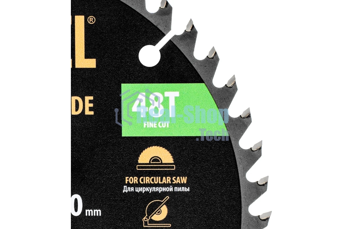 Пильный диск по дереву Denzel ф190 х 30 мм, 48 зубьев, тонкий 733437