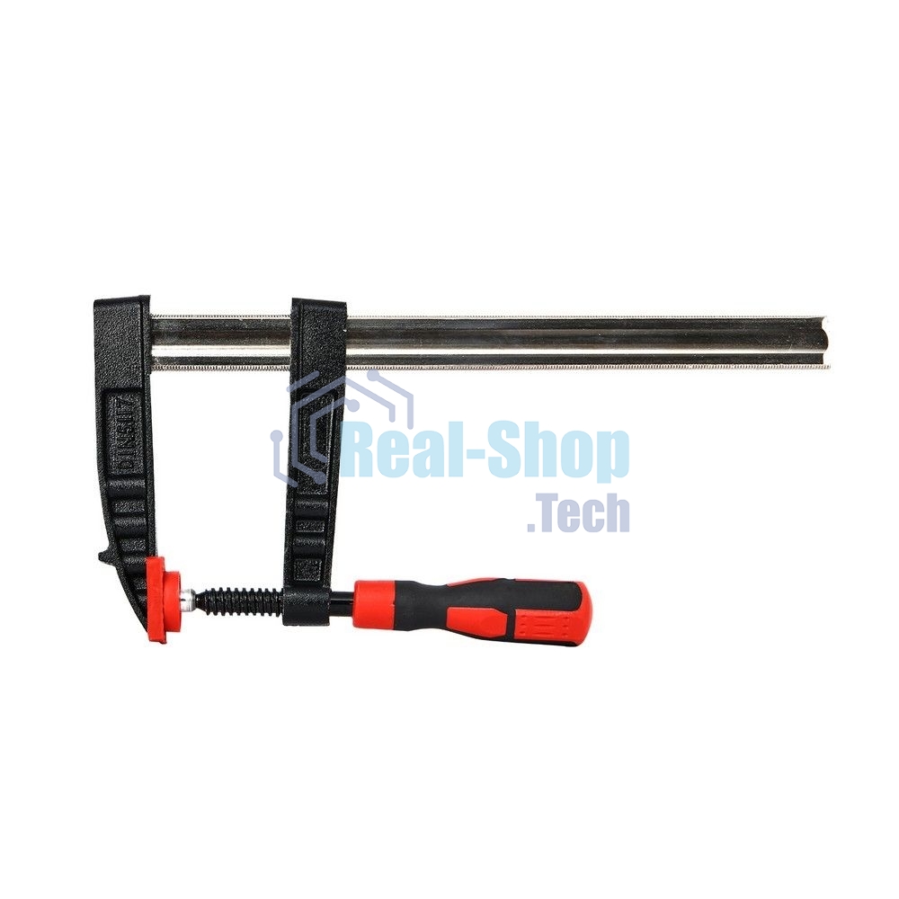 Струбцина F-образная усиленная Deli DL110830Z 300x80 мм, макс. усилие зажима 3000N, резьба 14мм