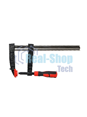 Струбцина F-образная усиленная Deli DL110830Z 300x80 мм, макс. усилие зажима 3000N, резьба 14мм