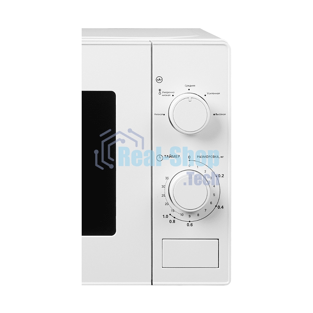 Микроволновая печь General Electronics GE-MS620W белый, 20 л, 700 Вт, переключатели — поворотный механизм