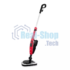 Паровая швабра Kitfort КТ-1017-1 черный/красный, вертикальный, 1300 Вт, 28 г/мин, 550 мл