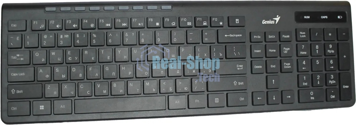 Клавиатура беспроводная Genius SlimStar 7230, USB, Радиоканал, черный