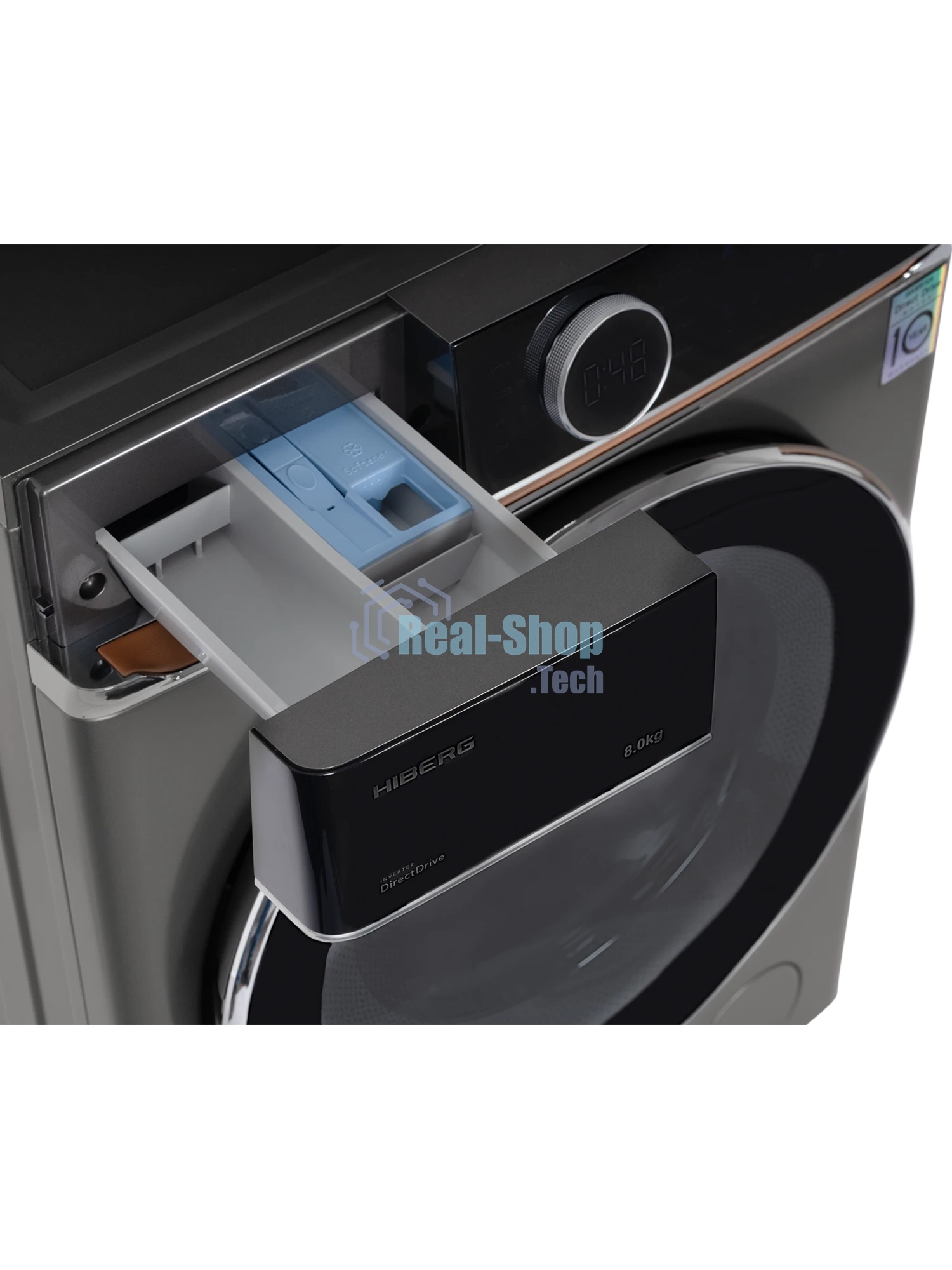Стиральная машина HIBERG i-DDQ10 - 814 Sd Темно-серый загр. фронтальная макс.: 8 кг 1400 об/мин класс: А+++