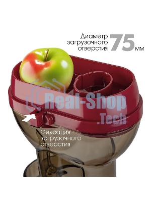 Соковыжималка Endever Sigma-102 красный/стальной, шнековая вертикальная, 420 Вт, 1000 мл, электронное, реверс