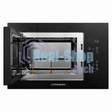 Микроволновая печь встраиваемая Kuppersberg HMF 627 B, High-Tech, 25 л, мощность 900 Вт (мощность гриля 1200 Вт), кварцевый гриль, 5 уровней мощности, 8 автоматических программ, размораживание, сенсорное управление, дисплей, черный