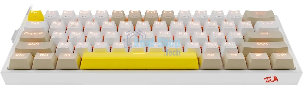 Клавиатура Redragon Fizz проводная, USB Type-A, белый