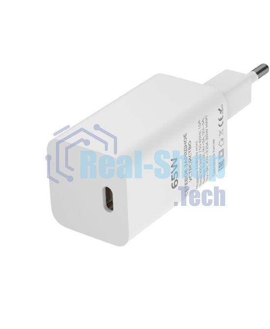 Сетевое зарядное устройство Maxvi A481GN mini 65W, USB-C, белый