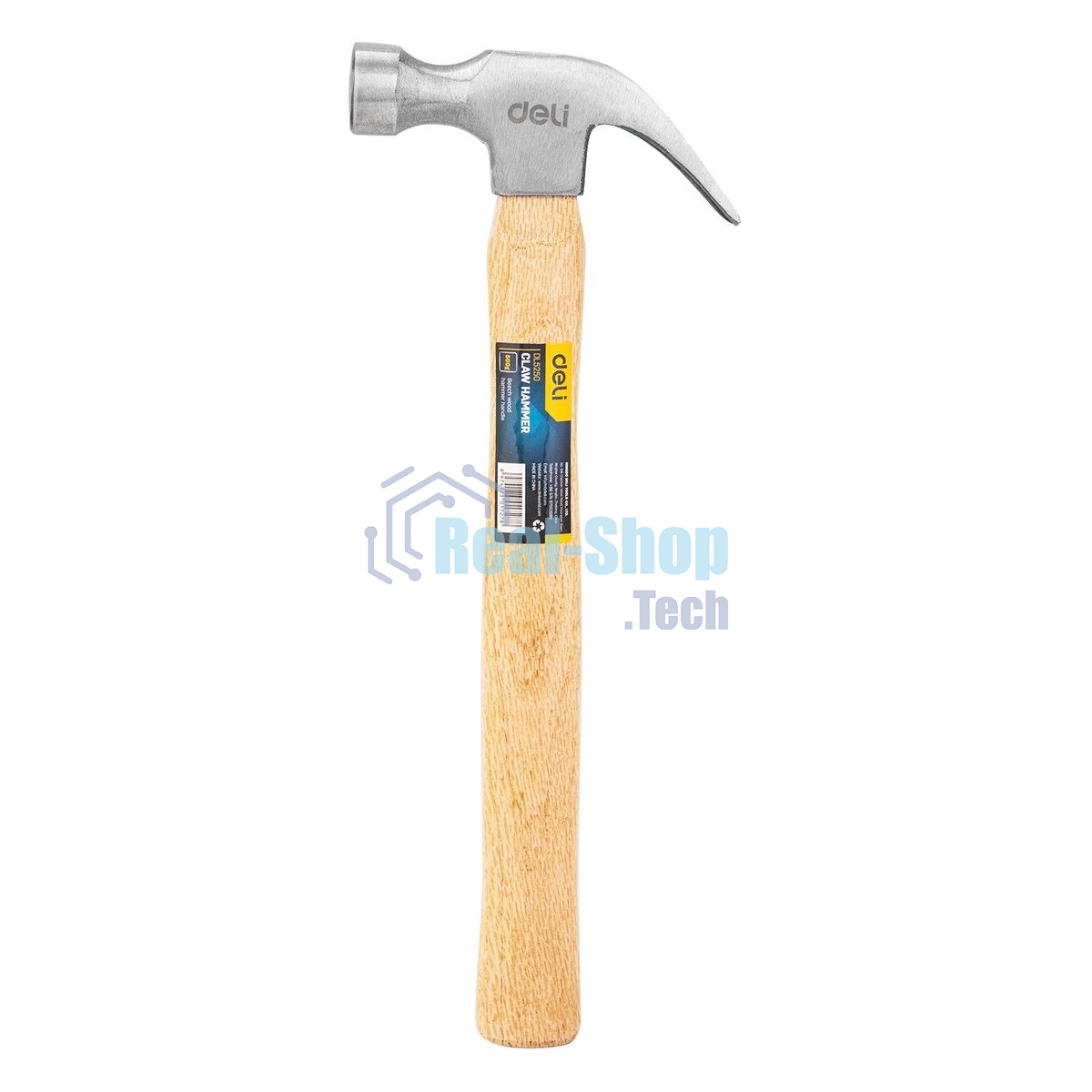 Молоток-гвоздодер Deli DL5250 500 гр Технические характеристики: 500 г. Длина: 330 мм. Деревянная рукоять