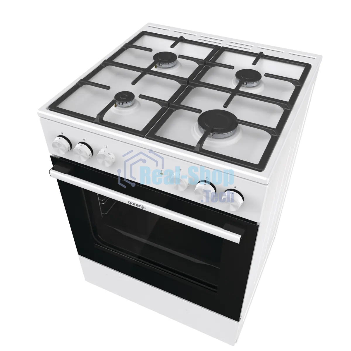 Плита комбинированная Gorenje GK6A40WFFM белый, конфорок 4 шт, духовка 71 л, 60 см x 85 см x 60 см