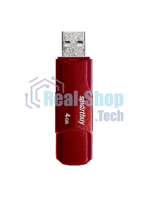 Флешка USB Smartbuy 4Gb CLUE Burgundy (SB4GbCLU-BG)