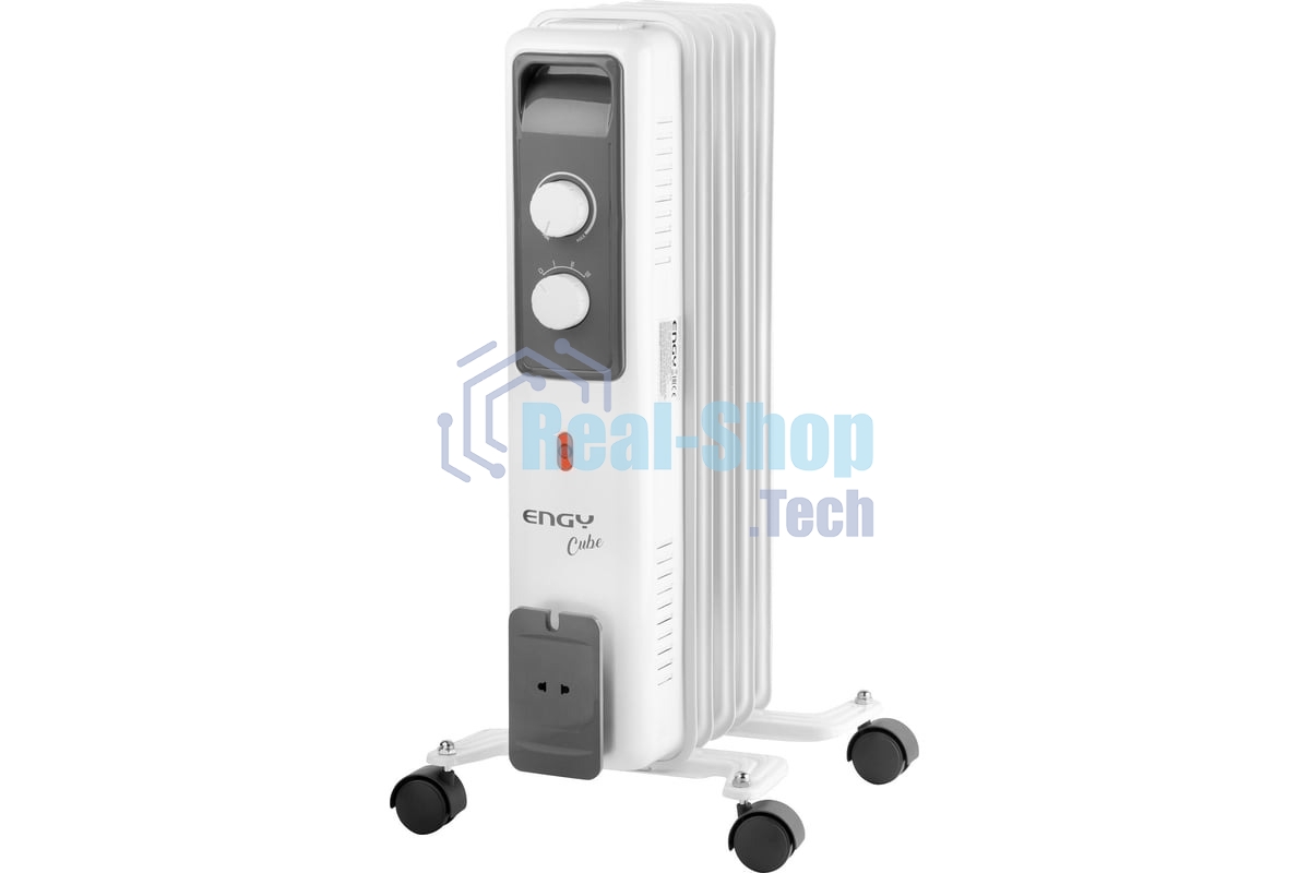 Обогреватель масляный ENGY EN-2605 Cube (5 секций) белый, 1000 Вт, 10 м2, термостат