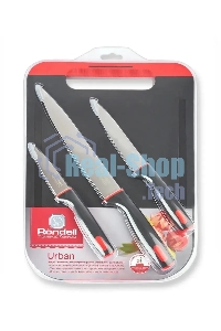 Набор ножей Rondell RD-1010 3 шт с разделочной доской