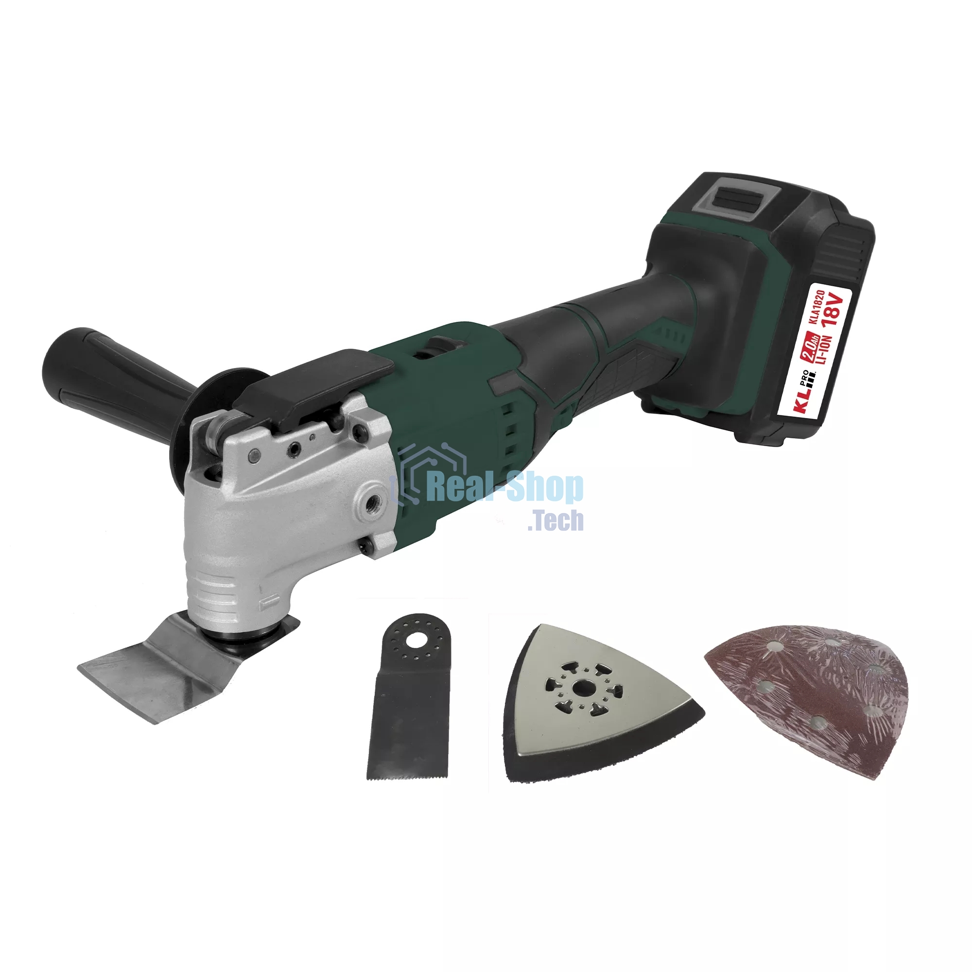 Многофункциональный инструмент аккумуляторный KLPRO KLMT18B-20 (18В, Li-ion-2шт, 2.0А·ч, 5000-19000 кол/мин З/У,в кейсе)