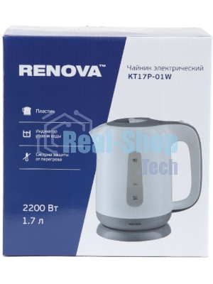 Чайник электрический Renova KT17P-01W Пластик